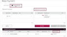 Settlement Account Dropdown display update Review Payment tab